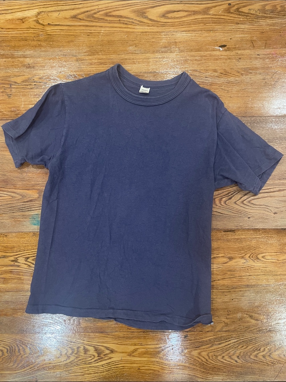 Warehouse 4601 Loopwheel Tee - eggplant